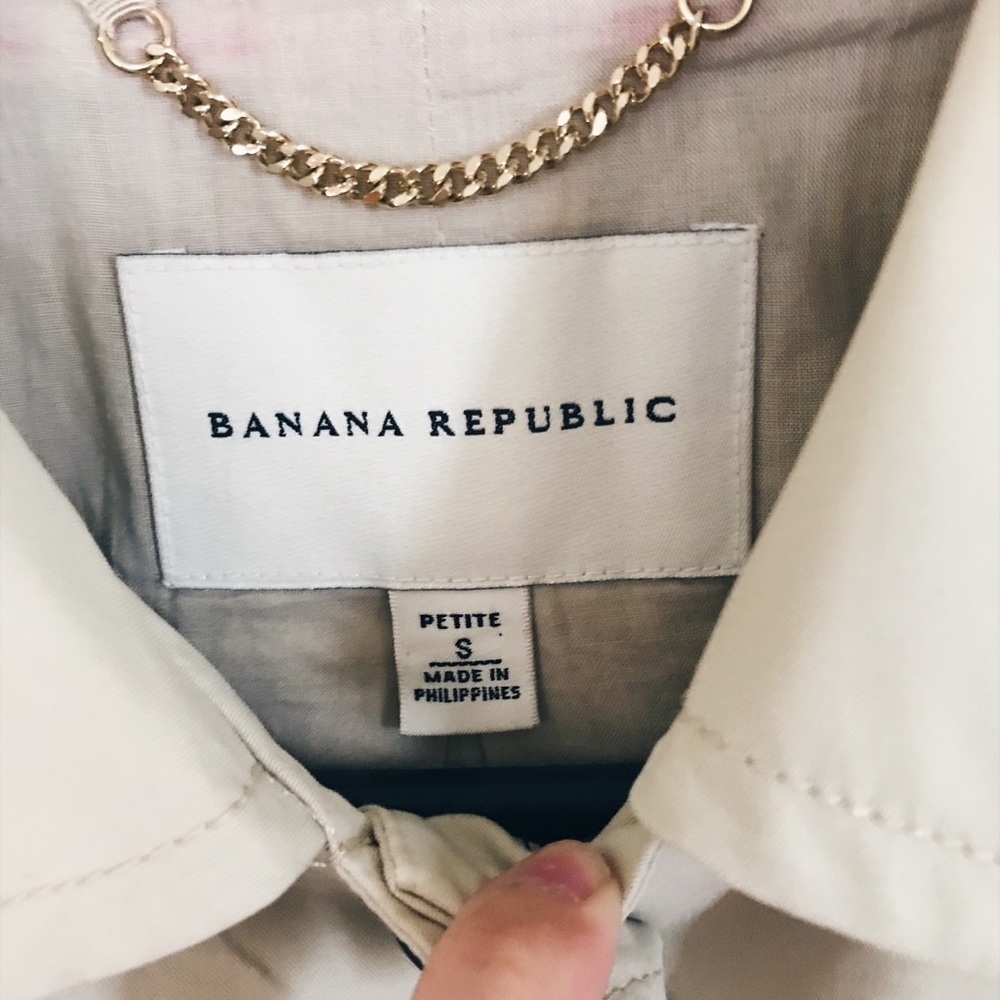 Banana Republic Trench coat Size Small Petite - Picture 4 of 4